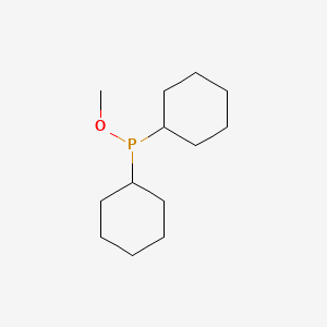 molecular formula C13H25OP B8649785 Phosphinous acid, dicyclohexyl-, methyl ester CAS No. 76257-41-5