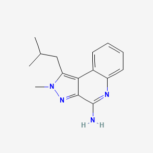 molecular formula C15H18N4 B8649800 2-methyl-1-(2-methylpropyl)-2H-pyrazolo[3,4-c]quinolin-4-amine CAS No. 863728-14-7