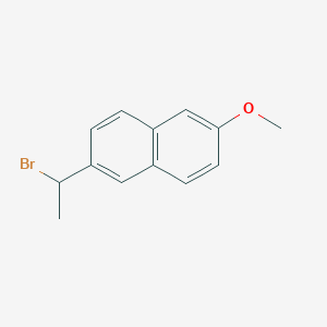 molecular formula C13H13BrO B8649813 2-(1-Bromoethyl)-6-methoxynaphthalene 