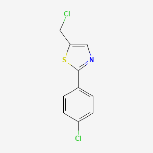molecular formula C10H7Cl2NS B8649825 5-Chloromethyl-2-(4-chlorophenyl)thiazole 
