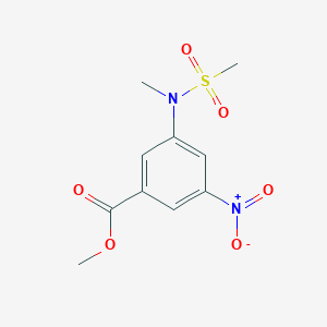molecular formula C10H12N2O6S B8649901 Methyl 3-[(methanesulfonyl)(methyl)amino]-5-nitrobenzoate CAS No. 695216-01-4