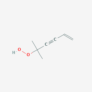 molecular formula C7H10O2 B086500 Dimethylvinylethynylhydroperoxide CAS No. 14906-26-4