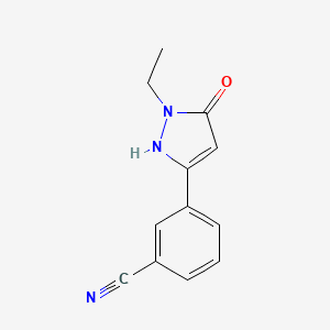 3-(1-ethyl-5-oxo-2,5-dihydro-1H-pyrazol-3-yl)benzonitrile