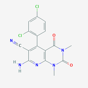 7-Amino-5-(2,4-dichlorophenyl)-1,3-dimethyl-2,4-dioxo-1,2,3,4-tetrahydropyrido[2,3-d]pyrimidine-6-carbonitrile