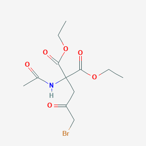 molecular formula C12H18BrNO6 B8650138 Diethyl 2-acetamido-2-(3-bromo-2-oxopropyl)malonate 
