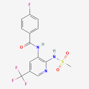 Benzamide, 4-fluoro-N-(2-((methylsulfonyl)amino)-5-(trifluoromethyl)-3-pyridinyl)-