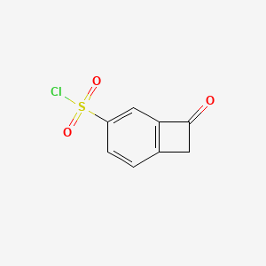 molecular formula C8H5ClO3S B8650247 Bicyclo[4.2.0]octa-1,3,5-triene-3-sulfonyl chloride, 8-oxo- CAS No. 639824-52-5
