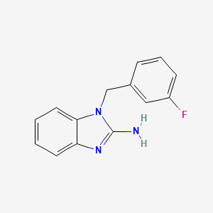1-[(3-fluorophenyl)methyl]-1H-benzimidazol-2-amine