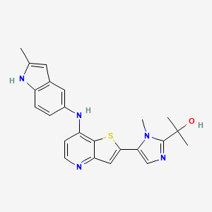 2-(1-methyl-5-(7-(2-methyl-1H-indol-5-ylamino)thieno[3,2-b]pyridin-2-yl)-1H-imidazol-2-yl)propan-2-ol