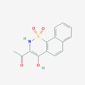 3-Acetyl-4-hydroxy-1lambda~6~-naphtho[2,1-e][1,2]thiazine-1,1(2H)-dione