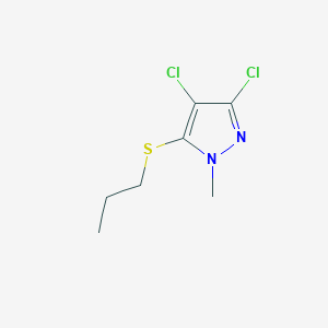 3,4-Dichloro-1-methyl-5-(propylsulfanyl)-1H-pyrazole