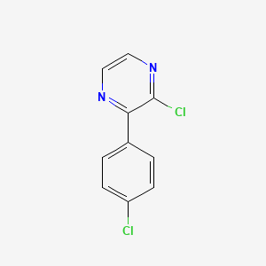 molecular formula C10H6Cl2N2 B8650418 2-Chloro-3-(p-chlorophenyl)pyrazine CAS No. 88066-87-9