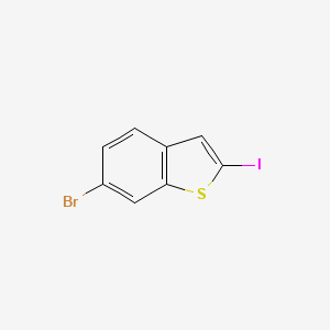 molecular formula C8H4BrIS B8650419 6-Bromo-2-iodobenzo[b]thiophene 