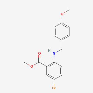 molecular formula C16H16BrNO3 B8650531 methyl 5-bromo-2-[(4-methoxyphenyl)methylamino]benzoate 