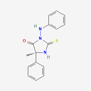 (5S)-3-Anilino-5-methyl-5-phenyl-2-sulfanylideneimidazolidin-4-one