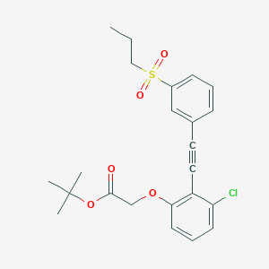 Tert-butyl(3-chloro-2-{[3-(propylsulfonyl)phenyl]ethynyl}phenoxy)acetate