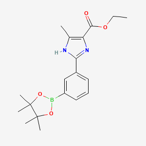 ethyl 4-methyl-2-(3-(4,4,5,5-tetramethyl-1,3,2-dioxaborolan-2-yl)phenyl)-1H-imidazole-5-carboxylate