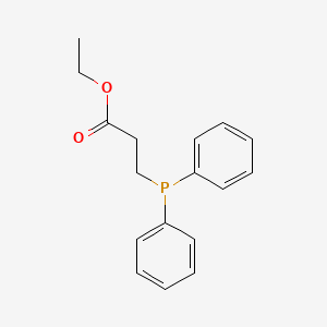 molecular formula C17H19O2P B8650792 Propanoic acid, 3-(diphenylphosphino)-, ethyl ester CAS No. 94995-57-0