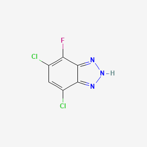 molecular formula C6H2Cl2FN3 B8650833 1H-Benzotriazole,5,7-dichloro-4-fluoro- 