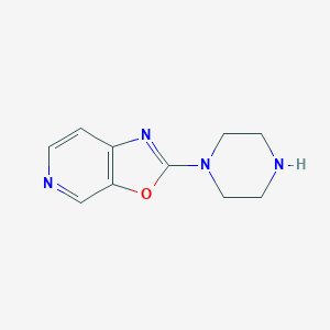 molecular formula C10H12N4O B8650944 2-(Piperazin-1-yl)oxazolo[5,4-c]pyridine 