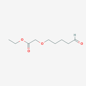 molecular formula C9H16O4 B8650984 ethyl 2-((5-oxopentyl)oxy)acetate CAS No. 106555-78-6