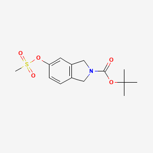 molecular formula C14H19NO5S B8651022 Tert-butyl 5-methylsulfonyloxy-1,3-dihydroisoindole-2-carboxylate CAS No. 263888-59-1