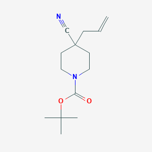 molecular formula C14H22N2O2 B8651034 tert-Butyl 4-allyl-4-cyanopiperidine-1-carboxylate 