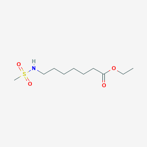 molecular formula C10H21NO4S B8651073 Ethyl 7-(methanesulfonamido)heptanoate 