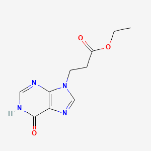 molecular formula C10H12N4O3 B8651105 Ethyl 3-(6-oxo-3,6-dihydro-9H-purin-9-yl)propanoate CAS No. 95789-89-2