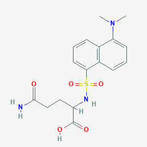 molecular formula C17H21N3O5S B086512 N2-((5-(Dimethylamino)-1-naphthyl)sulphonyl)-L-glutamine CAS No. 1101-67-3