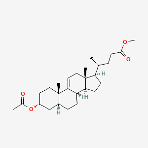 (R)-Methyl 4-((3R,5R,8S,10S,13R,14S,17R)-3-acetoxy-10,13-dimethyl-2,3,4,5,6,7,8,10,12,13,14,15,16,17-tetradecahydro-1H-cyclopenta[a]phenanthren-17-yl)pentanoate