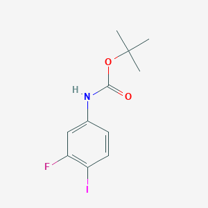 molecular formula C11H13FINO2 B8651301 tert-butyl (3-fluoro-4-iodophenyl)carbamate 
