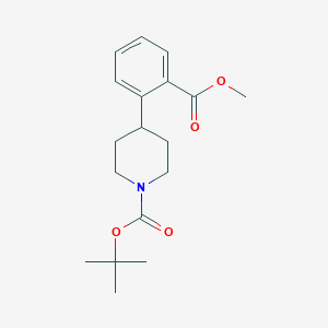 molecular formula C18H25NO4 B8651398 Tert-butyl 4-(2-methoxycarbonylphenyl)piperidine-1-carboxylate 