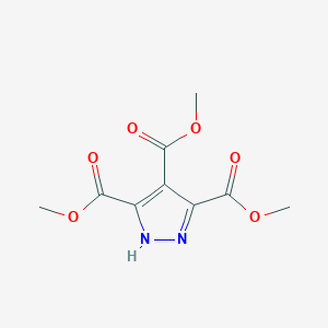 molecular formula C9H10N2O6 B8651454 trimethyl 1H-pyrazole-3,4,5-tricarboxylate 