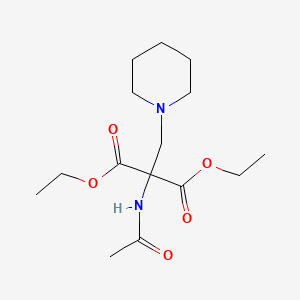 molecular formula C15H26N2O5 B8651525 diethyl 2-acetamido-2-(piperidin-1-ylmethyl)propanedioate CAS No. 7460-52-8