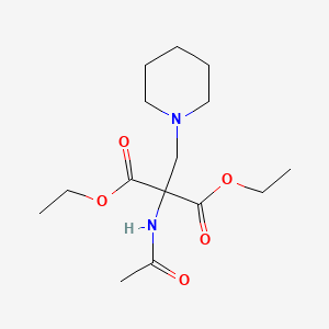 1,3-Diethyl 2-acetamido-2-(piperidin-1-ylmethyl)propanedioate