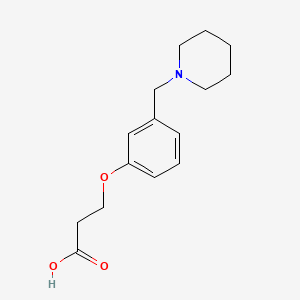 Propanoic acid, 3-(3-(1-piperidinylmethyl)phenoxy)-