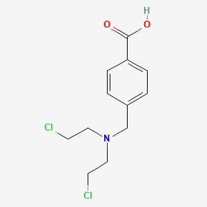 molecular formula C12H15Cl2NO2 B8651559 Benzoic acid, 4-[[bis(2-chloroethyl)amino]methyl]- CAS No. 62642-65-3