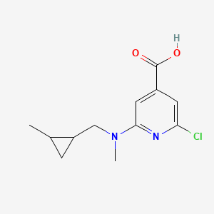 2-Chloro-6-{methyl[(2-methylcyclopropyl)methyl]amino}isonicotinic acid