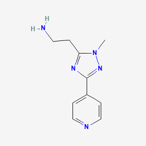 molecular formula C10H13N5 B8651606 2-(1-Methyl-3-(pyridin-4-yl)-1H-1,2,4-triazol-5-yl)ethanamine 