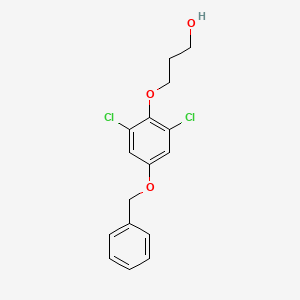 molecular formula C16H16Cl2O3 B8651635 3-(2,6Dichloro-4-(benzyloxy)phenoxy)-1-propyl alcohol CAS No. 179101-69-0