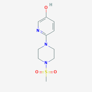 molecular formula C10H15N3O3S B8651643 6-[4-(Methylsulfonyl)piperazin-1-yl]pyridin-3-ol CAS No. 823197-37-1