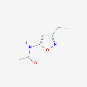 molecular formula C7H10N2O2 B8651695 3-Ethyl-5-acetylaminoisoxazole 