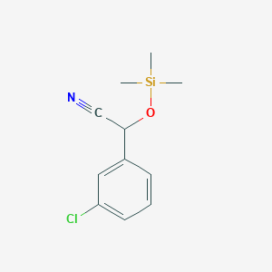 molecular formula C11H14ClNOSi B8651700 (3-Chlorophenyl)(trimethylsilyloxy)acetonitrile 