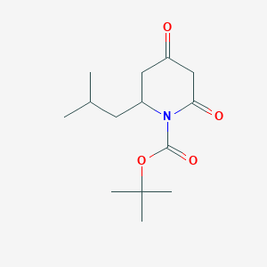 molecular formula C14H23NO4 B8651705 Tert-butyl 2-isobutyl-4,6-dioxopiperidine-1-carboxylate CAS No. 942425-70-9