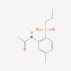 molecular formula C12H17NO3S B8651744 N-[5-Methyl-2-(propylsulfonyl)phenyl]acetamide 