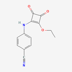 molecular formula C13H10N2O3 B8651754 4-(3,4-Dioxo-2-ethoxy-cyclobut-1-enylamino)benzonitrile 