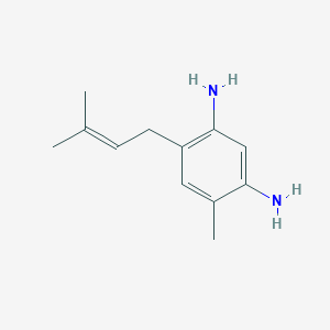 molecular formula C12H18N2 B8651811 4-Methyl-6-(3-methylbut-2-en-1-yl)benzene-1,3-diamine CAS No. 111963-02-1
