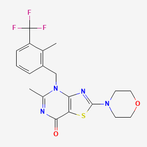 Thiazolo[4,5-d]pyrimidin-7(4H)-one, 5-methyl-4-[[2-methyl-3-(trifluoromethyl)phenyl]methyl]-2-(4-morpholinyl)-