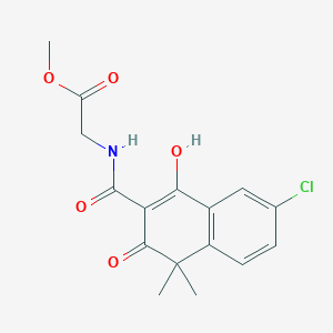 Methyl N-((6-chloro-4-hydroxy-1,1-dimethyl-2-oxo-naphthalene-3-yl)carbonyl)glycinate